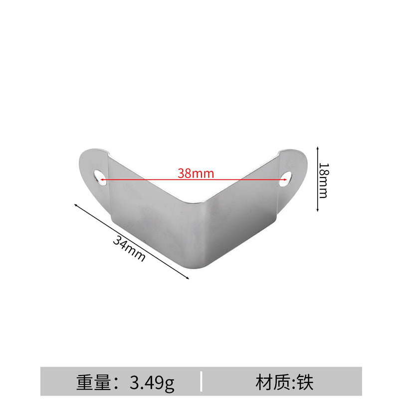12pcs Round corner triple cornered metal corner protection edge hardware wooden box right-angle corner protection edge