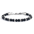 2026 Classic 6mm Tiger Eye Stone Hematite Beaded Bracelet Adjustable Stainless Steel Chain Bracelet for Men Women Jewelry Gifts