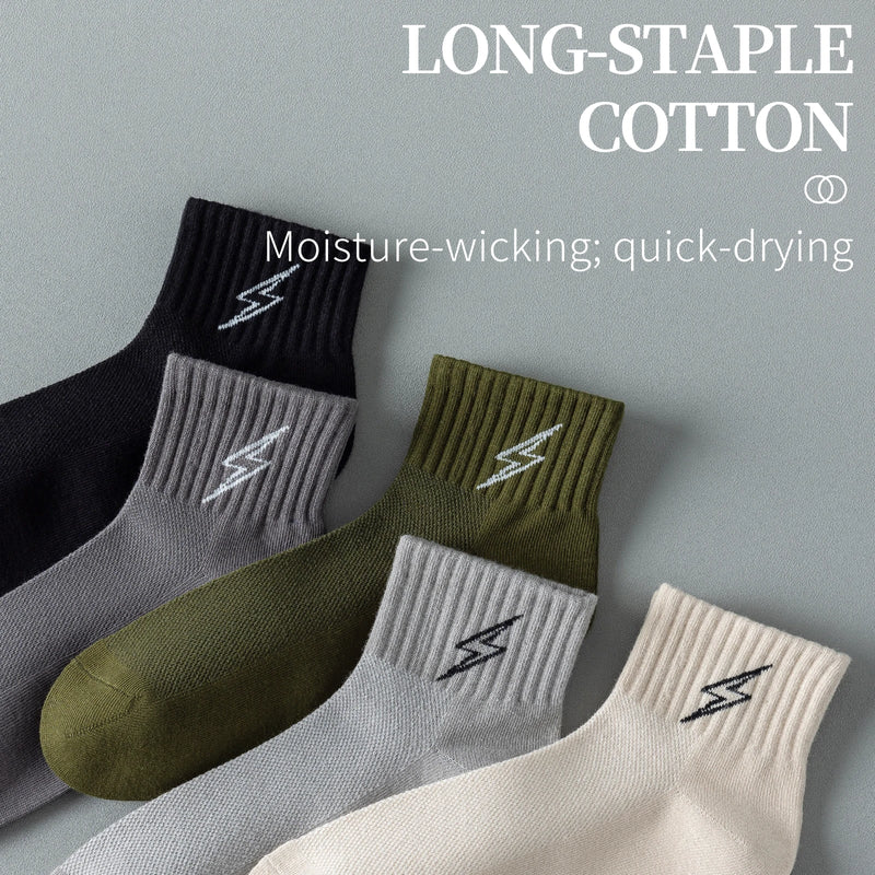 Cotton Cushion Socks Men Quarter Ankle Athletic Running | SAMAG