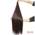Gladys 28 Inch Crochet Braids Hair 3PCS 300g Synthetic Orange 60MW Ombre Brown T1B-330-276 Straight Braiding Hair Soft Pony Hair