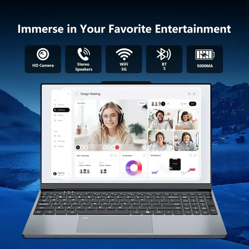 New 15.6' Ultra Slim Laptop Intel Core I9-9900 16GB RAM 1/2TB SSD Windows 11 Fingerprint Unlock Office Game Backlight Laptop