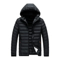 2026 New Men's Lightweight Padded Jacket Hooded Zip-up Parka Male Cotton Down Warm Demi-season Autumn Spring Warm Big Size Coat