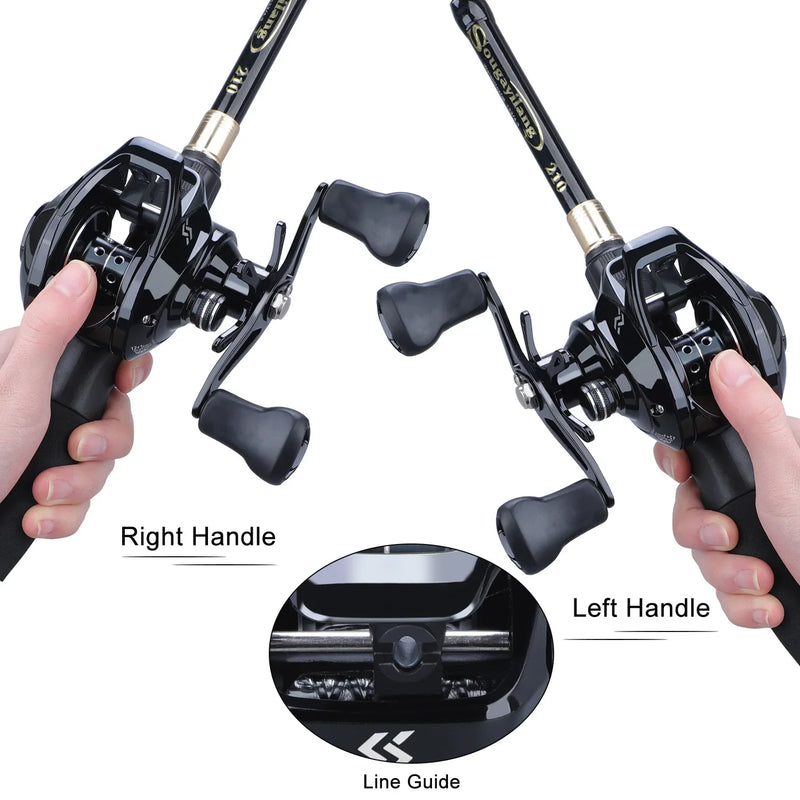 Sougayilang Fishing Rod and Reel Full Kit 1.8-2.4m Telescopic Casting Fishing Ultralight Rod and 7.2:1 Gear Ratio for Freshwater
