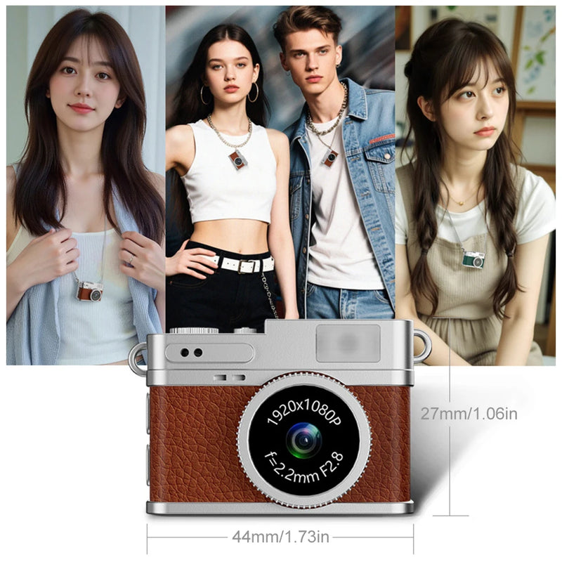 1080P HD Mini Camera 0.96-inch Screen Retro Digital Camera CCD Dynamic Video DV Camcorder Suitable for Travel, Sports etc.