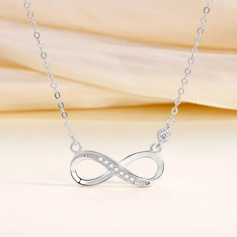 925 Silver 18k Gold Plated Necklace Single Sparkling Zircon Clavicle Chain for Women Wedding Jewelry collares