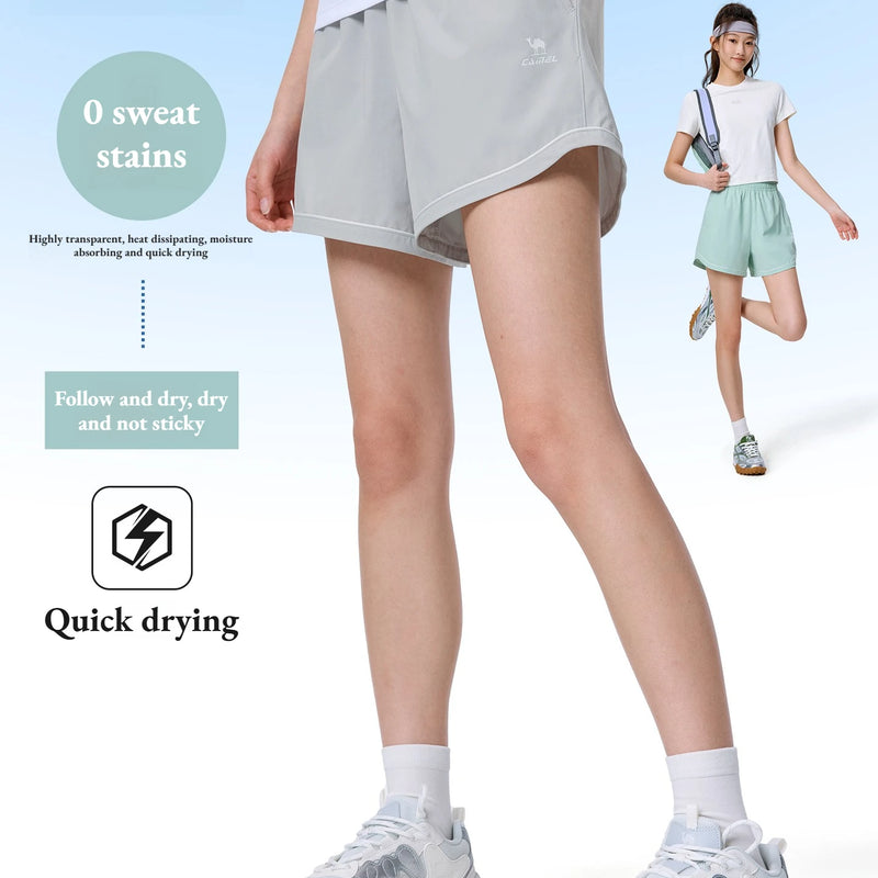 Golden Camel Women's Sports Shorts Summer Quick Dry Fitness Shorts Outdoor 3A Antibacterial Ice Sensation Breathable Short Pants