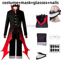 Dandadan Okarun Ken Takakura Cosplay Costume Wig Turbo Granny Powers Black Collar Uniform Curly Short Hair Halloween Party Suit