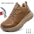 Wide Toe Work Safety Shoes Men Work Sneakers Anti Smash Anti Puncture Steel Toe Shoes Lightweight Protection Safety Boots