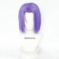 High Quality Rocket James Cosplay Wig Short PurpleHeat Resistant Synthetic Hair Anime Role Play Wigs + Wig Cap