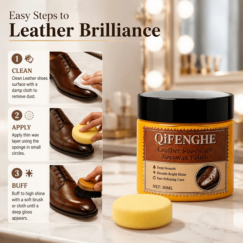 Leather Shoe Care Beeswax Cream Deep Hydrate Dull Footwear Produce Long Lasting Shine Fast Buffing Leather Renovate Polish