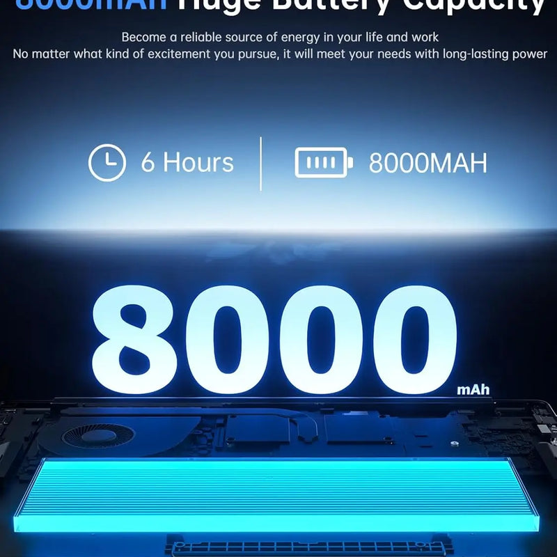 KAMRUI 18.5"Laptop Computer Intel N150/AMD R3 4300U 16GB DDR4 512GB M.2 SSD Windows11 PRO 8000mAh Battery Wifi5 Desktop Notebook