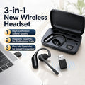 V1-3 Business Earphones with Charging Compartment Wireless Headphones Hanging Ear Bluetooth Earphones Single Ear with Detachable
