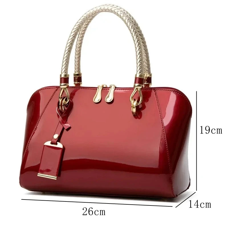 Luxury Designer Handbag Women Faux Leather Boston Bag Ladies 2026 Trend Blue Red Black Beige Pink Bags for Woman Sac Femme Rose
