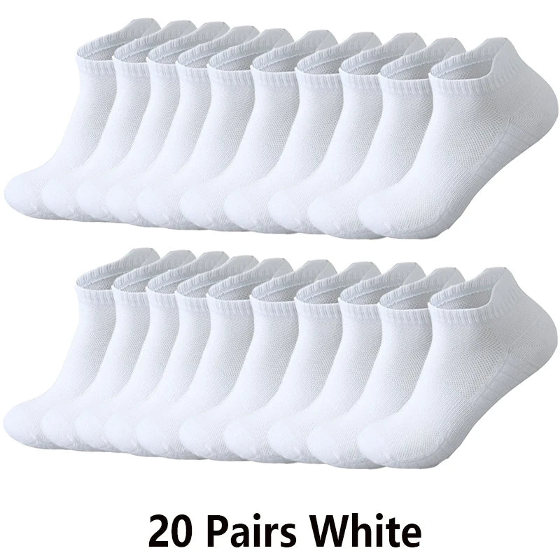 Pairs Ankle Socks Men Women Breathable Mesh Cotton | SAMAG