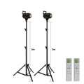 Bowens Video Studio Kit 90/135W 220V Photography Light Dimmable Kit LED Lamp 2m Tripod Flash Studio Lighting 3000-6000K 3 Color