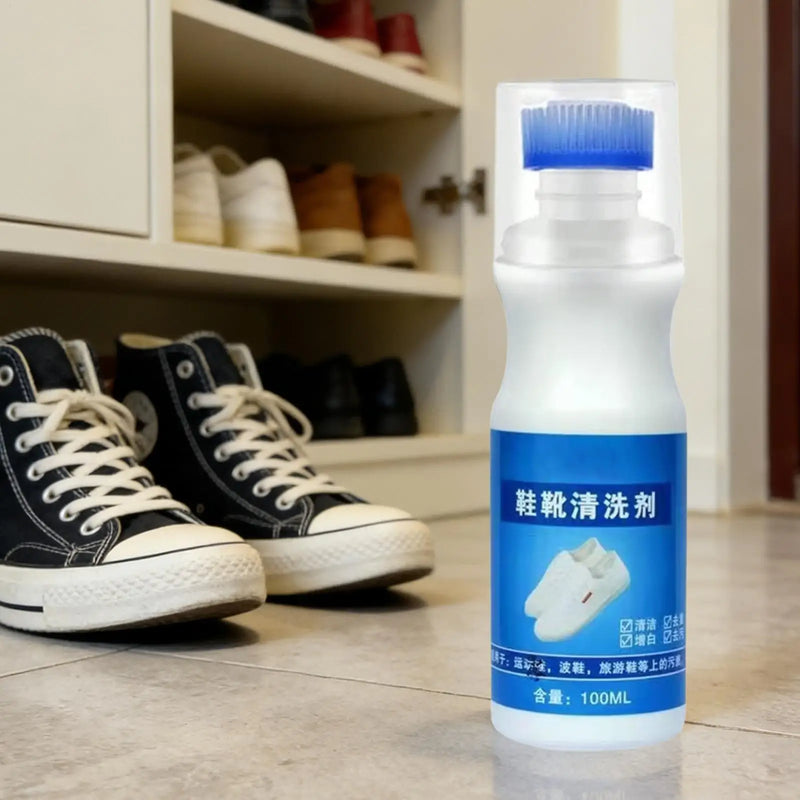 White Shoe Cleaner 100ml Foam Waterless whitening Remover gentle Efficient nursing Leather Shoe Cleaner for Leather Mesh Fabric