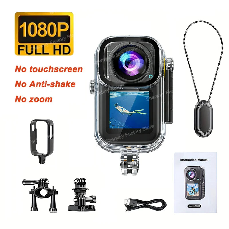 5K Action Camera Image Stabilization 4K60fps Magnetic Pocket Cam Dual-screen Waterproof Bodycam Sport Helmet Video Recorder Vlog