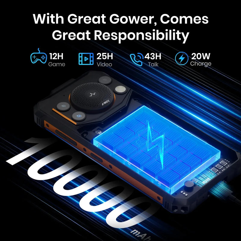 2025 NEW Fossibot F110 Pro 5G Rugged Phone Dimensity 6300 5G 8GB+128GB 50MP+8MP Camera 6.75 “ Screen 10000mAh Battery Android 15