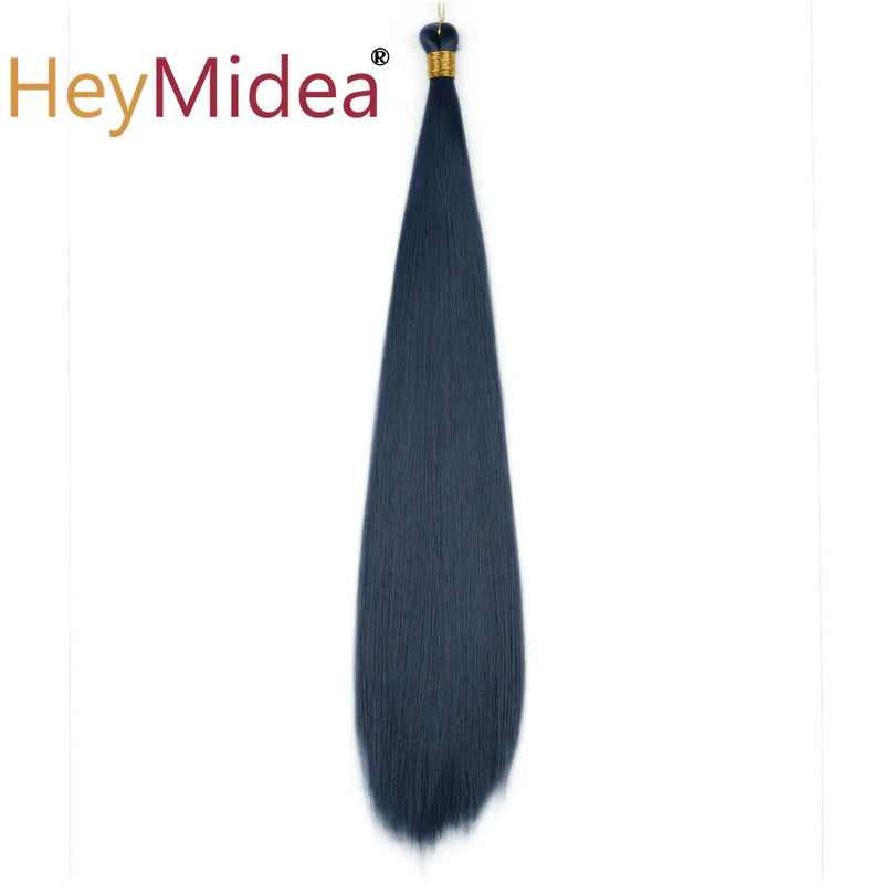 22-28Inch Straight Pony Hair Bundles Crochet Braids Hair Silky Colorful Synthetic Braiding Hair Ombre Synthetic Hair For Women