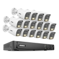 Annke 16CH NVR 12MP HD IP Security Camera Poe 6K Dual Light Audio Fixed Video Surveillance Human Vehicle Detection CCTV System