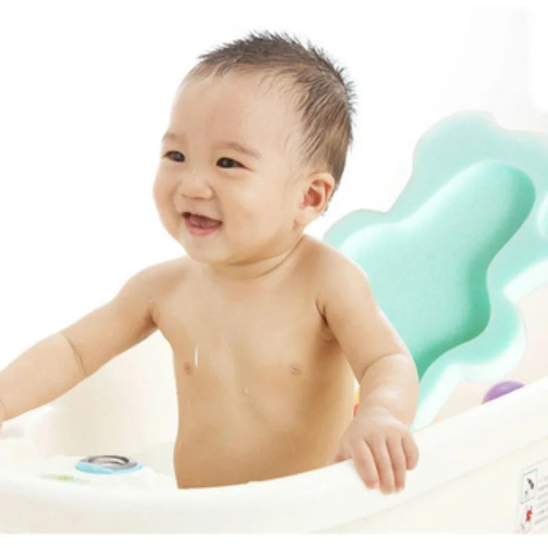 New Baby Infant Bath Sponge Seat Cute Anti-Slip Foam Pad Mat Body Support Safety Kids Cushion Suitable Kid Washing Body Supplies