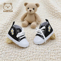 Trendy Cute Embroidered Daisy Sneakers For Baby Girls, Lightweight Non Slip Shoes For Indoor Outdoor Walking, All Seasons