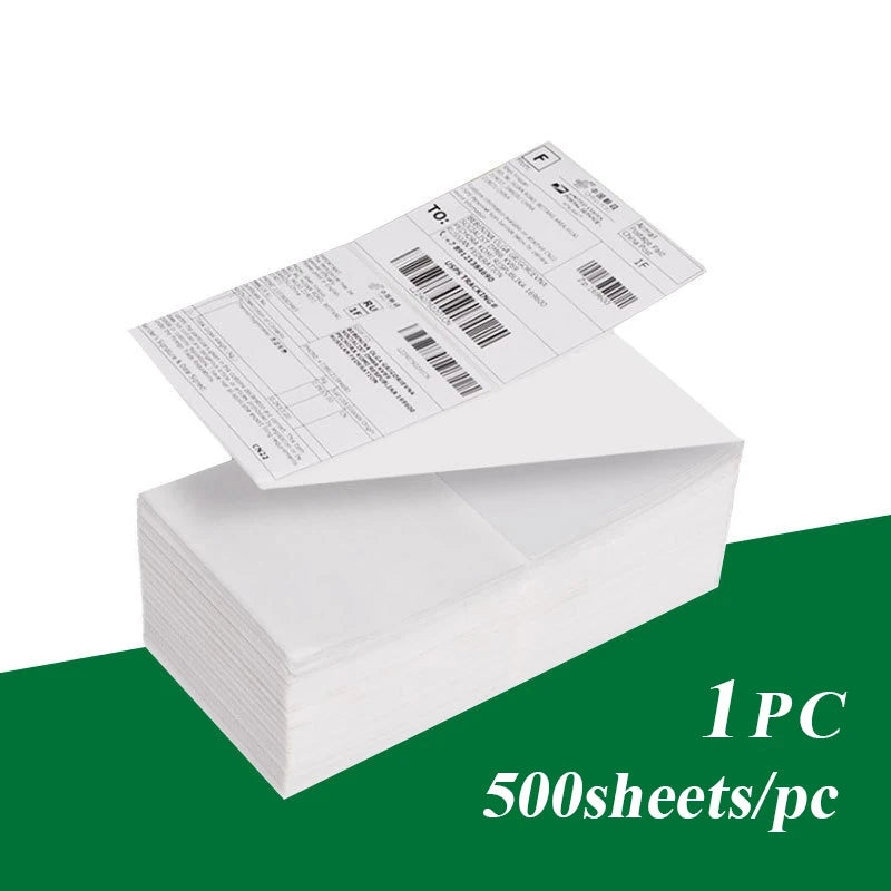 500/1000 Sheets 4''x6'' White Thermal Label Paper for Thermal Label Printers Logistics Shipping Labels 100x150mm