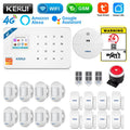 KERUI W184 4G WIFI GSM Alarm Security Alarm System Kit Wireless Home Tuya Smart APP Control Motion Sensor Burglar Support Alexa