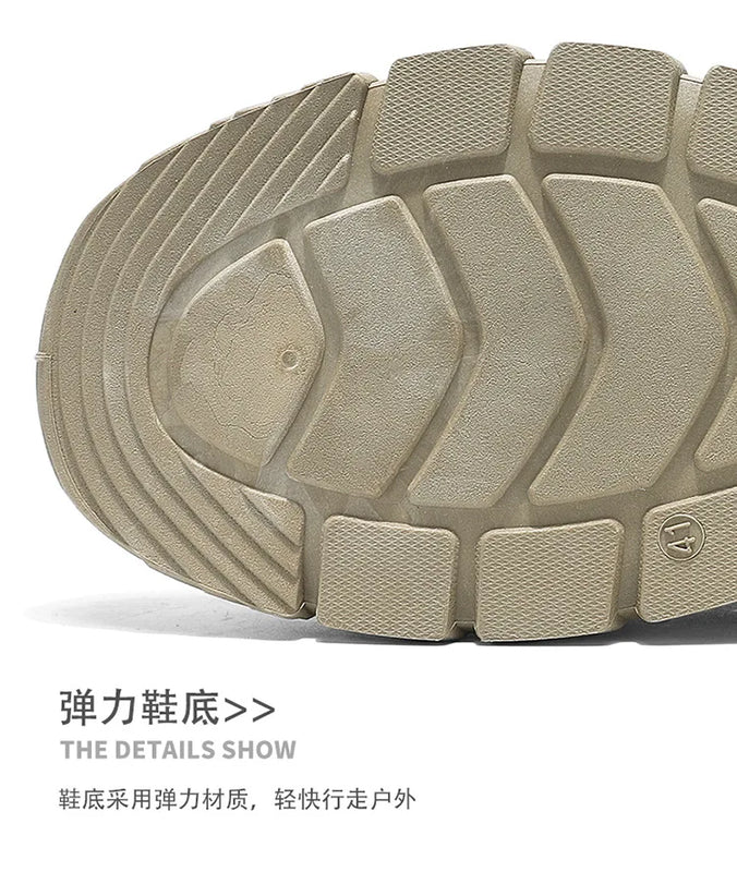 Men's High-Cut Casual Sports Shoes Anti-Slip Wear-Resistant Ankle Boots Outdoor Workwear Footwear for Comfortable Walking