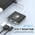3-in-1 USB C to HDMI 4K HUB Type C Adapter Thunderbolt 3/4 100W PD USB 3.0 Docking Station for Switch MacBook Laptop Phone