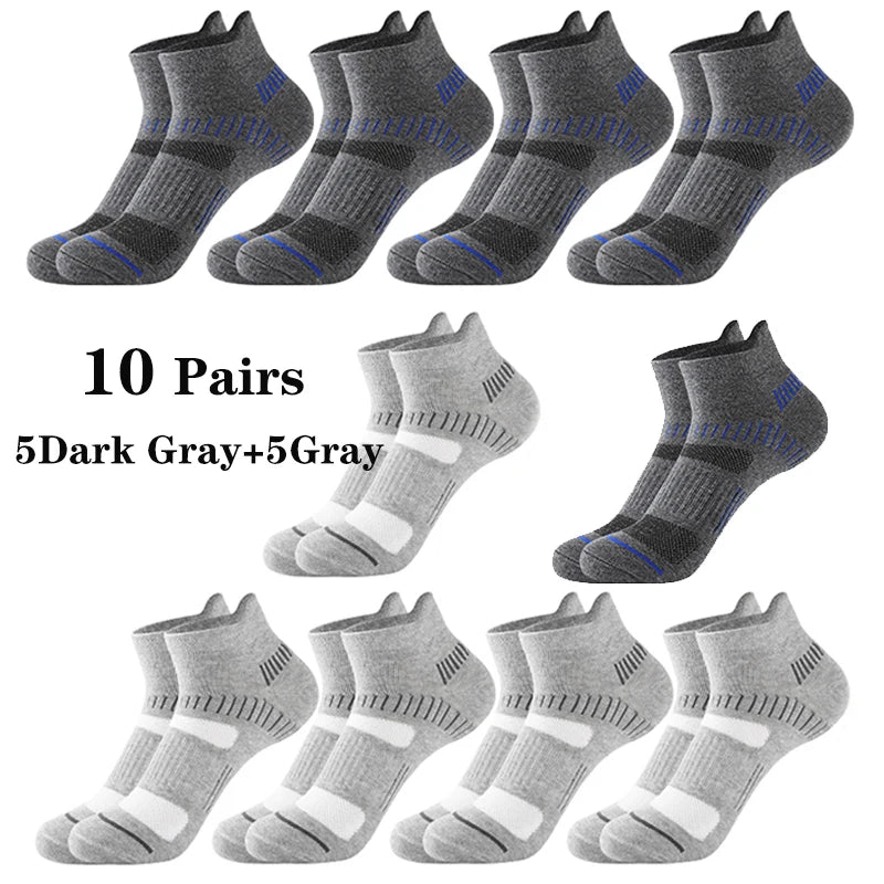 10 Pairs Ankle Athletic Running Socks Men Women Simple | SAMAG
