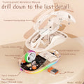 Rechargeable Wireless Mouse Bluetooth Three-Mode Transparent Luminous Ergonomic Silent Magnetic Doll Mouse for Office Laptop