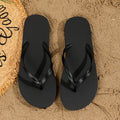Women's Summer Casual Solid Colour Lightweight Comfortable Non-Slip Bathroom Beach Pool EVA Round Head Flat Bottom Flip-Flops