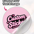 1/50/100pcs  Custom Round Waterproof Custom Stickers Personalizable with Logo Image Text for Any Occasion