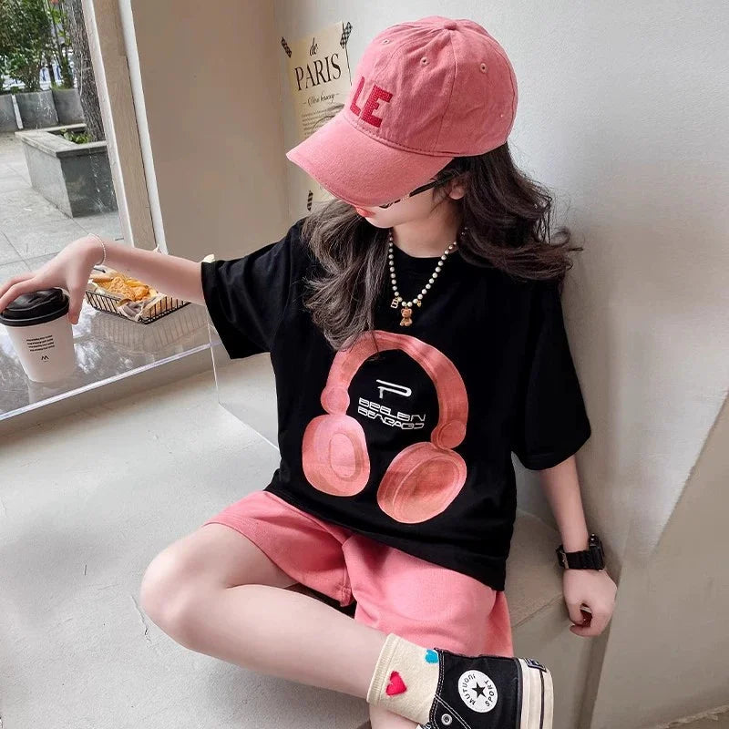 Summer Girls T - Shirts Sets New Kids Short Sleeve - View 4 | SAMAG