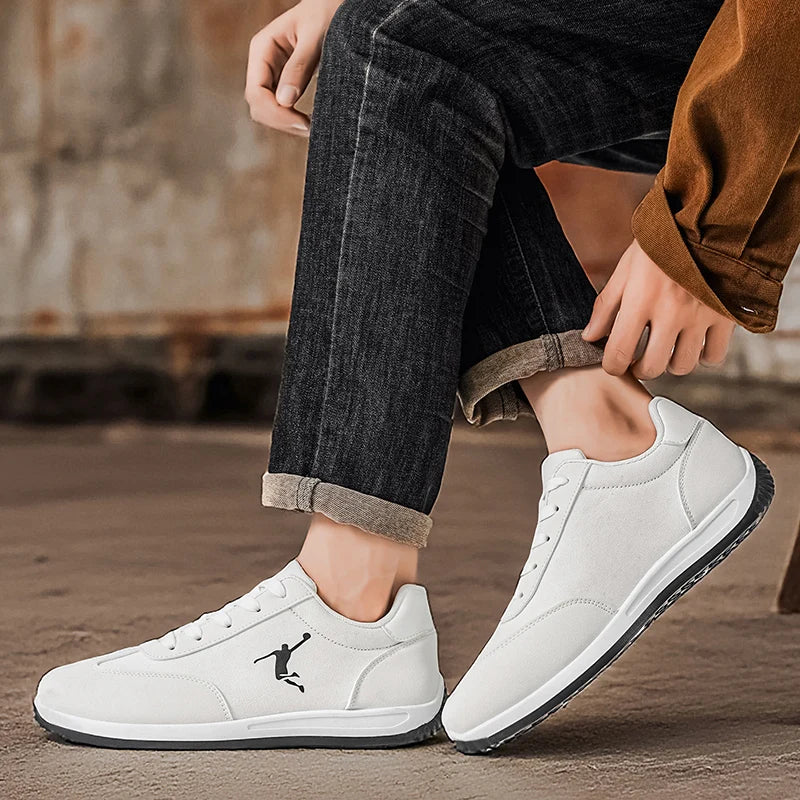 Men's Shoes, Spring and Autumn Trendy Shoes, New Cross-Border Models, White, Black, Red Sports Shoes, Soft-Soled, Breathable, Men's Low-Top Versatile Casual Shoes