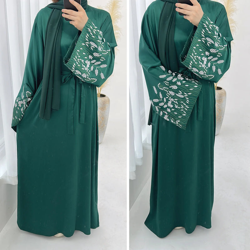 Turkey Emboridery Abaya for Women Dress Morocco Dubai Islam Vestidos Eid Muslim Arab Long Robe Ramadan Kaftan Abayas Jalabiya