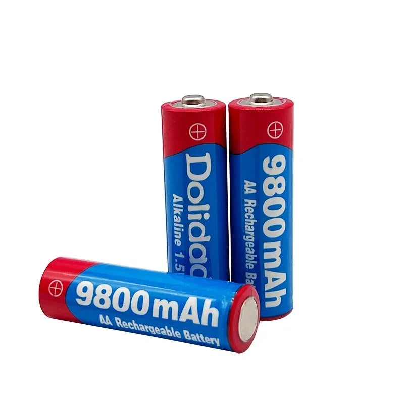 2026 New AA Rechargeable Batteries 9800Mah 1.5V New LED Lamp Toy Alkaline Rechargeable Battery Mp3