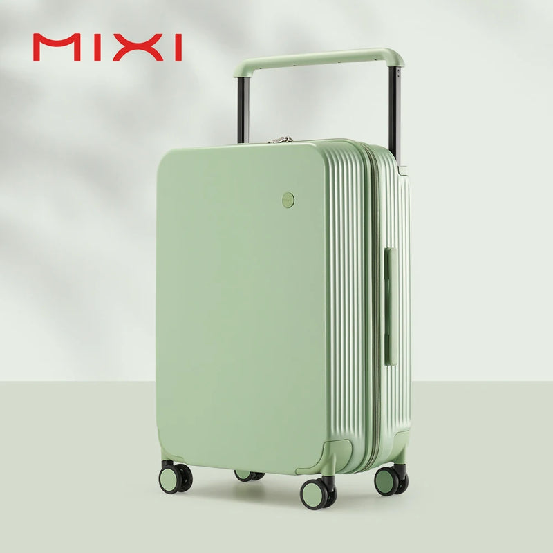 Mixi Wide Handle Travel Trolley Case 20 Inch Luggage PC Hardshell Carry On Case Large Capacity Spinner Suitcase with TSA Lock