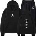 Spring and autumn outdoor fitness basketball casual sportwear set fashion men's hooded jumper + jogging pants two | SAMAG