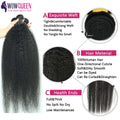 30 32 Inch Indian Raw Virgin Unprocessed 100% Human Hair 12A Kinky Straight Bundles Yaki Straight Double Weft Bulk Braiding Hair