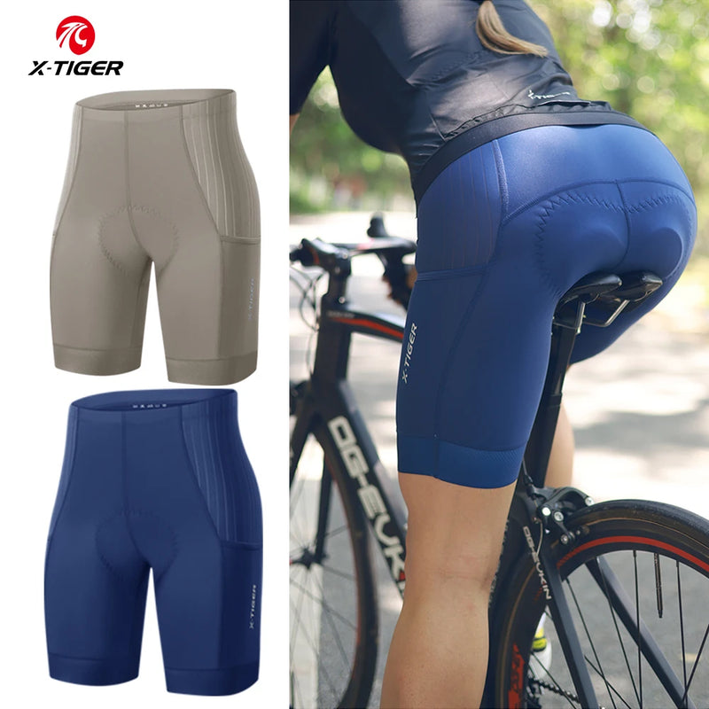 X-TIGER Women's Cycling Shorts 7 Hour Padded Mountain Road Bike Shorts Summer Breathable Bicycle Riding Shorts