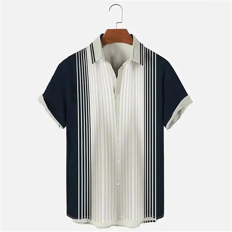 Stripes Simple Casual Dress Shirts European Size Men's | SAMAG