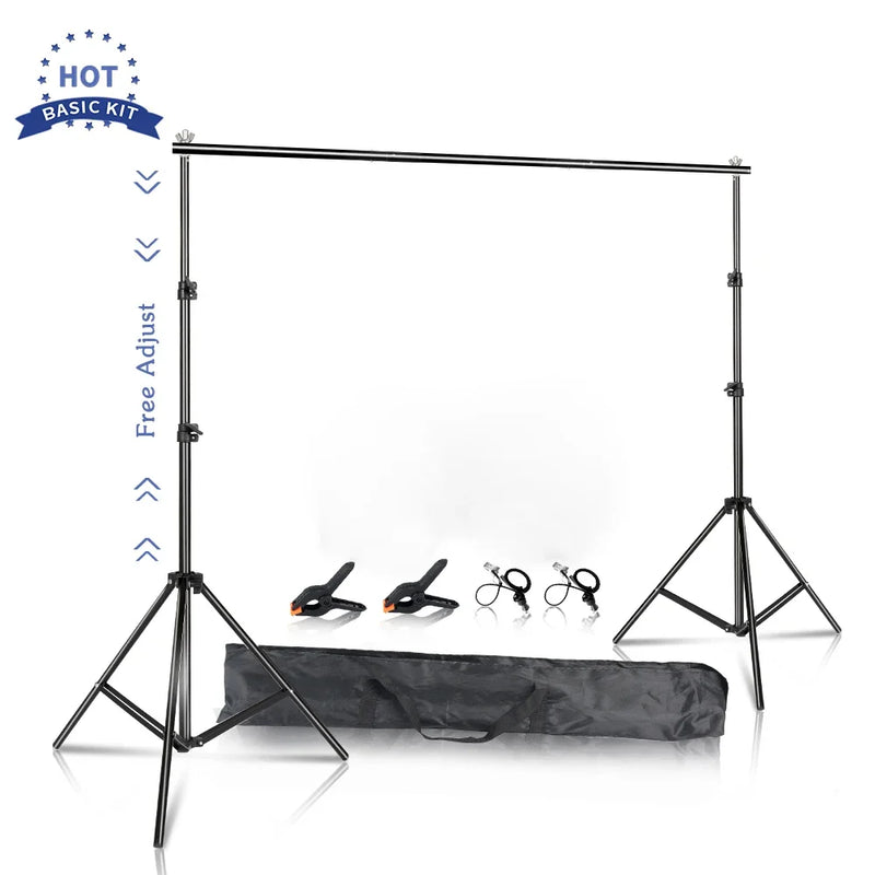 SH Photography Background Backdrop Stand Support Picture Canvas Frame System Kit With Carry Case For Muslin Photo Video Studio