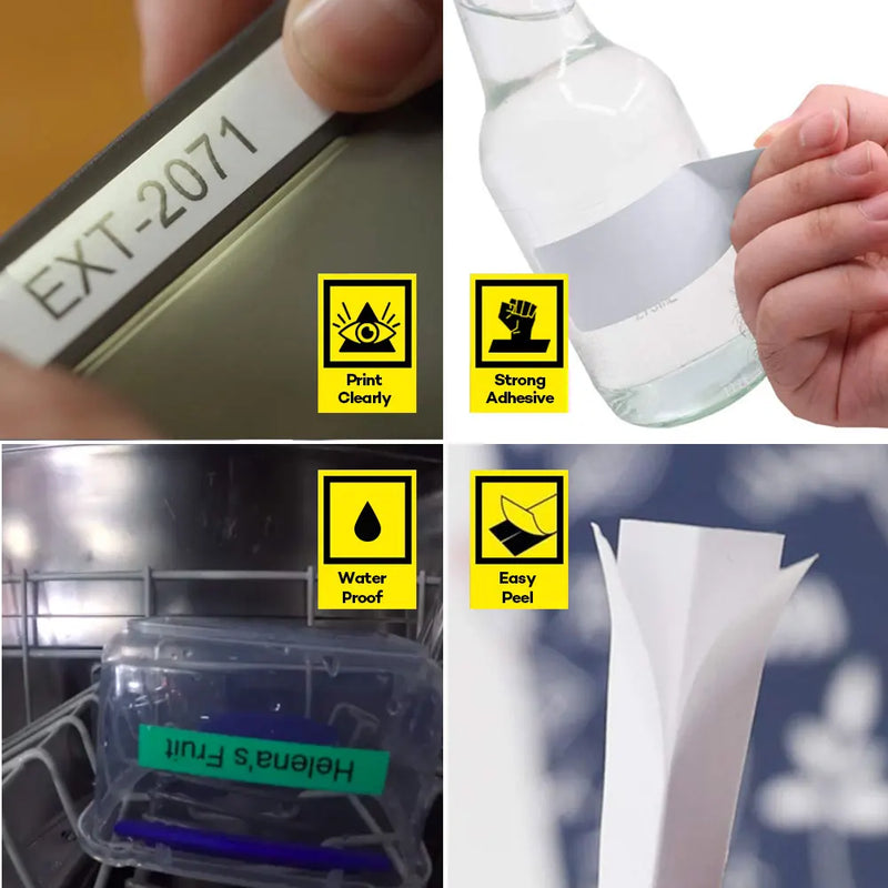 1PCS 36mm black on white tze261 compatible brother p touch printer laminated label tape tze-161 tze661 tz-M961 tze-461