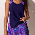 Strappy Tankini Set Two Pieces Women Printed Swimsuit | SAMAG