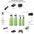 1.5V AA 13600mAh + AAA 6800mAh Rechargeable Lithium Battery Set with USB-C Fast Charging Type C Cable