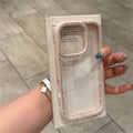 Luxury Transparent Diamond Jewelled Phone Case For iPhone 12 13 14 15 16 17 Pro Max Plus Glitter Clear Bumper Back Cases Cover