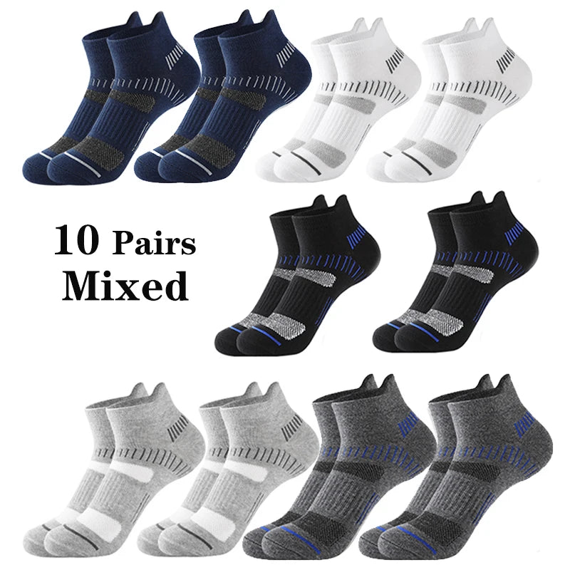 10 Pairs Ankle Athletic Running Socks Men Women Simple | SAMAG