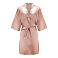 Rose Gold Kimono Satin Women Bathrobe Wedding Sister | SAMAG